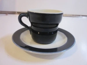 RICHARD GINORI COBALT BLUE & WHITE DEMITASSE ESPRESSO CUP & SAUCER ITALY - Picture 1 of 4