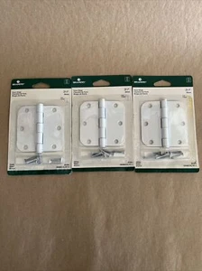 BRAINERD HARDWARE WHITE DOOR HINGE 3.5” x 5/8” LOT OF 3 NEW 83266 - Picture 1 of 6