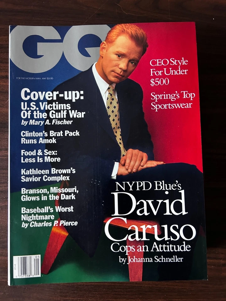 Vintage GQ Gentlemen's Quarterly Magazine May 1994 David Caruso - Image 1 of 1