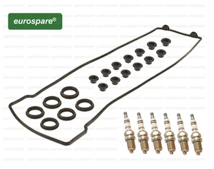 Valve Cover Gasket Set with Seals + Spark Plugs for Jaguar 95-97 XJ6 XJR Vanden - Picture 1 of 1