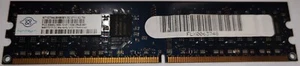 1GB Go RAM Nanya DDR2 PC2-5300 (666 MHz) NT1GT64U8HB0BY-3C - Photo 1/3