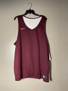 Nike Men’s Practice Basketball Tank Top Jersey Reversible Maroon 3XL New $52 - Picture 1 of 6