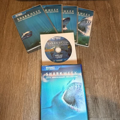 Shark Week 20th Anniversary DVD Collection 4 Disc Set w Bonus Disc Dirty Jobs - Image 1 of 2