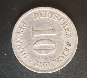 1912 D -  10 Pfennig - Deutsches Reich - Deutschland - Coin Münze - Bild 1 von 2