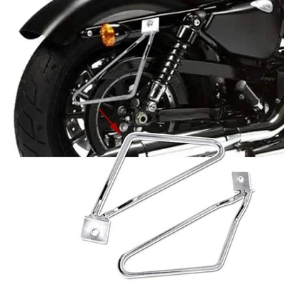 Motorcycle Saddlebags Brackets Support for Harley 883 Iron XL883N Dyna Fat Bob - Image 1 of 4