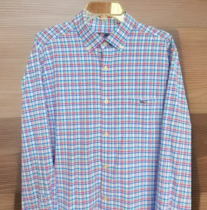 Vineyard Vines Performance Plaid Button Down Classic Fit Tucker Shirt Large - Picture 1 of 5