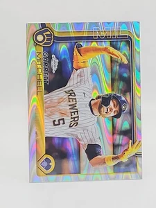 2025 Topps Chrome Baseball #28 Garrett Micthell RayWave Refractor Brewers MLB - Picture 1 of 2