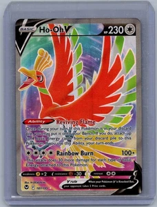 Ho-Oh V (Full Art) 187/195 SWSH12: Silver Tempest  Ultra Rare Pokemon TCG NM - Picture 1 of 2