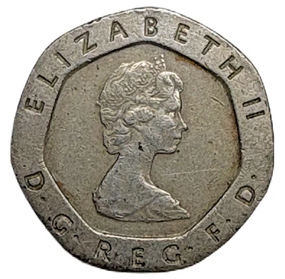 United Kingdom 1982 Twenty (20) Pence KM 931 Copper Nickel Circulated - Image 1 of 2