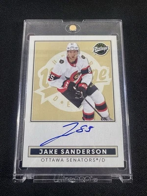 JAKE SANDERSON 2024-25 UPPER DECK CLEAR CUT VINTAGE AUTO #VA-JS - Image 1 of 2