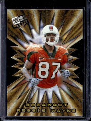 2001 Press Pass Reggie Wayne Breakout RC Rookie #B24 Hurricanes - Image 1 of 2