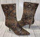 Olivia Miller Leather Snake Print Boots Size 5.5 