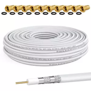 HB-Câble coaxial numérique DVB-S2/S DVB-C/DVB-T HQ-135 130 DB Pro Quadruple B... - Zdjęcie 1 z 7