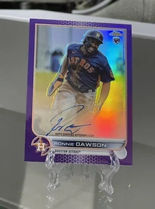 Ronnie Dawson 2022 Topps Chrome Rc Auto Purple Refractor #RA-RDA 196/250 Astros - Picture 1 of 4