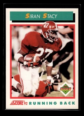 1992 Score #477 Siran Stacy RC (NM)(FTB) - Image 1 of 2