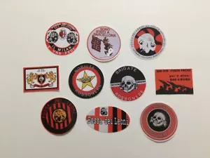 MILAN 10 ADESIVI ULTRAS PEGATINAS AUFKLEBER STICKERS BRIGATE FOSSA DEI LEONI - Foto 1 di 1