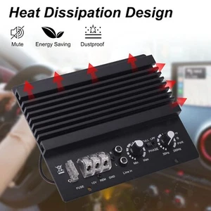 YaeCCC 1000W 12V Mono Auto Audio High Power Verstärker Platine Bass Subwoofer Amp - Bild 1 von 9