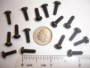 #6-32 x 7/16" Pan Head #2 Phillips Drive Black Oxide Steel Machine Screws Screw - Picture 1 of 5