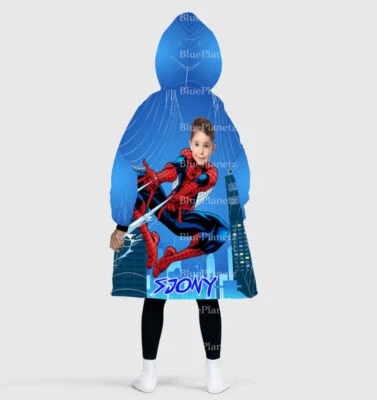 Manta personalizada para niños, foto personalizada nombre Spiderman manta portátil Foto 1 de 4