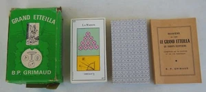 1965 Französisch 78 Karten Tarot Deck Grand Etteilla B.P. Grimaud Ägyptische Zigeuner - Bild 1 von 20