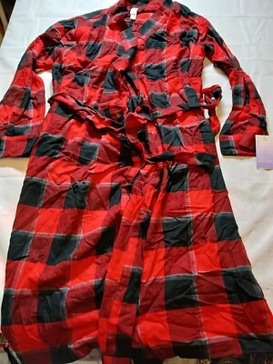 Bata de franela para mujer - Estrellas por encima del rojo talla M/L Foto 1 de 4