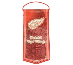 NHL Detroit Red Wings Hockey Banner Red White Team Logo Mini Pennant 4x9 - Picture 1 of 4