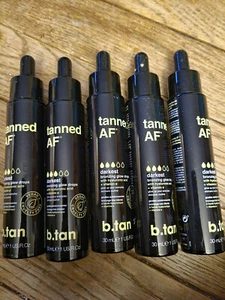 Lot of 5 b.tan Tanned AF Darkest Bronzing Glow Drops W/Hyaluronic Acid-1 Oz Ea. - Picture 1 of 1