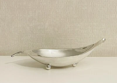 Cartier Francia Vintage Plata Esterlina Hecho a Mano Hoja Patas Cuenco #121 Foto 1 de 4