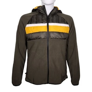 Superdry Chestband Hybrid Zip Thru Chaqueta Hombre - Talla L - Verde Caqui - 40" - Imagen 1 de 11