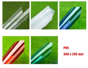 300x200 mm Flexible PVC Kunststofffolie Dünn 0,3/0,5 mm mit Folie 5 Farben - Picture 1 of 14