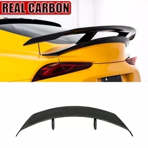 Real Carbon Fiber Trunk Spoiler rear Wing for Toyota Supra A90 A91 MK5 2019+ - Picture 1 of 7