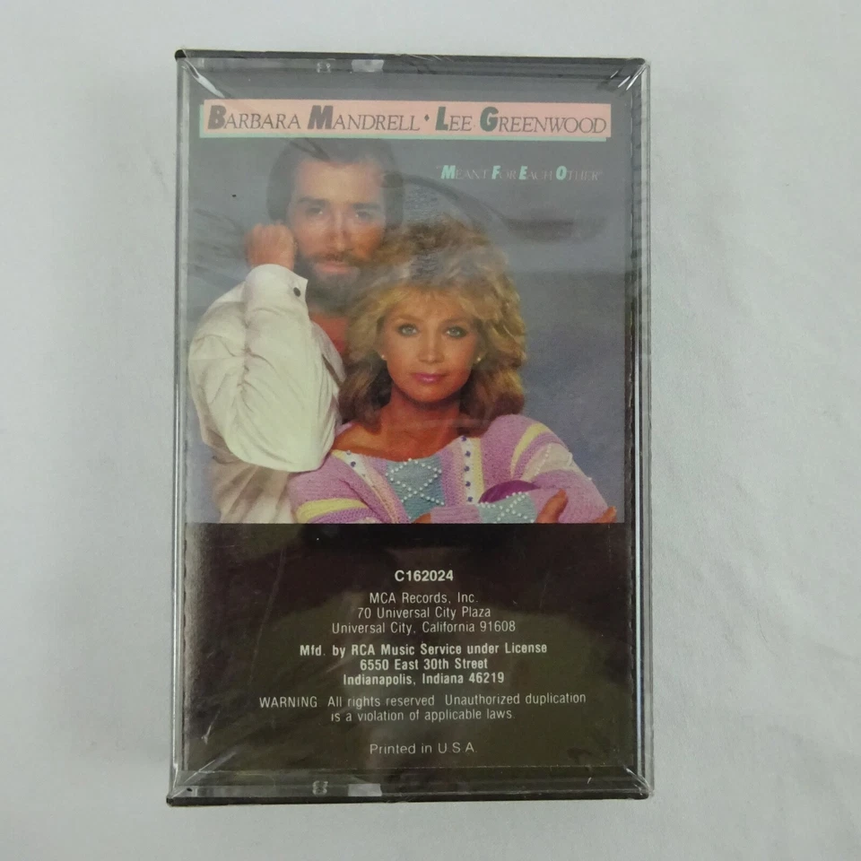 Barbara Mandrell Lee Greenwood Cassette Meant For Each Other new sealed - Image 1 of 3