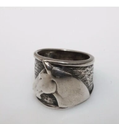 SILPADA STERLING SILVER EQUESTRIAN HORSE HEAD RING Size 6 - Image 1 of 4