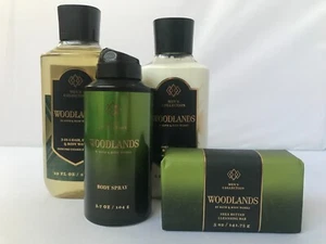 SET REGALO Bath & Body Works WOODLANDS UOMO Body Bar Sapone Lavaggio Corpo SAPONE - Foto 1 di 1