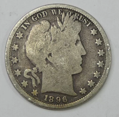 1896-O Barber Half Dollar GOOD/VERY GOOD Silver 50c - Image 1 of 4