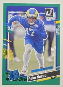 2023 Panini Donruss - Rated Rookie Press Proof Green Puka Nacua #357 (RC) - Picture 1 of 2