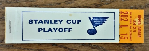 EARLY 1970's ST LOUIS BLUES STANLEY CUP PLAYOFF TICKET BOOKLET*4 Unused*NEW!! Cover