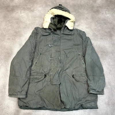 US Air Force N-3B Flight Jacket Mens XL Snorkel Extreme Weather Parka, Green - Image 1 of 4
