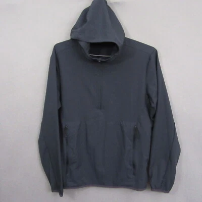 Swiss Tech Mens Anorak Jacket S Gray Hooded Half Zip Pocket Stretch - Image 1 of 4