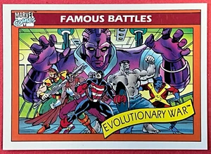 1990 Impel Marvel (MCU) Comics #103 EVOLUTIONARY WAR FAMOUS BATTLES NM Condition - Picture 1 of 3