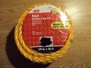 Poly Rope twisted 3/8 x 50 feet mildew resistant heavy load 230lbs - Bild 1 von 3