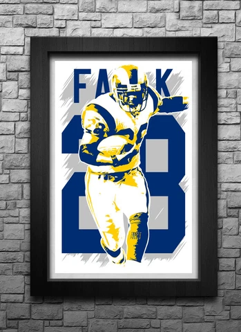 MARSHALL FAULK art print/poster ST. LOUIS RAMS FREE S&H! JERSEY Cover