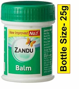 ZANDU BALM 25GM- HEADACHE-BACKACHE-BODYPAIN-HERBAL-AYURVEDIC-FAST PAIN RELIEF - Picture 1 of 2