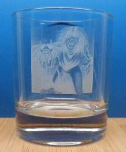 Iron Maiden Eddie Number Of The Beast 1982 Whiskey Scotch Liquor Mix Drink Glass - Picture 1 of 6