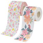  2 Rolls Printed Paper Toilet Tissue Butterfly Flower Pretty
