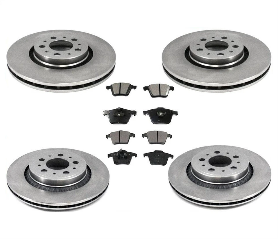 Подходит для Volvo XC90 4,4 л 336 мм 13 1/4 дюйма тормозные диски керамические колодки роторы - Изображение 1 из 1