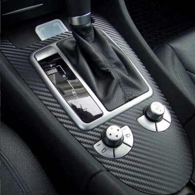 Car Interior Accessories Panel 3D Black Carbon Fiber Vinyl Wrap Decal Sticker - Image 1 of 4