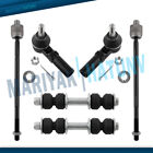 6Pcs Inner & Outer Tie Rod + Sway Bars Kit For Cadillac Buick Pontiac Oldsmobile