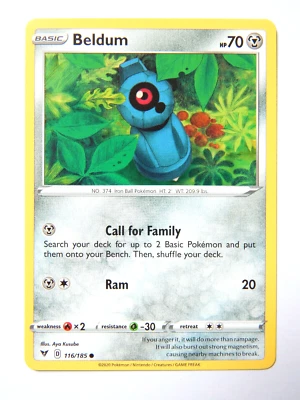 Beldum 116/185 (NM, Pokemon Card, Vivid Voltage, 2020, Metal, Common) - Image 1 of 2
