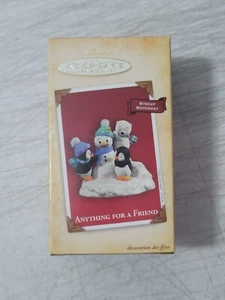 Hallmark Keepsake Christmas Ornament 2004 ANYTHING FOR A FRIEND Penguins - Picture 1 of 4